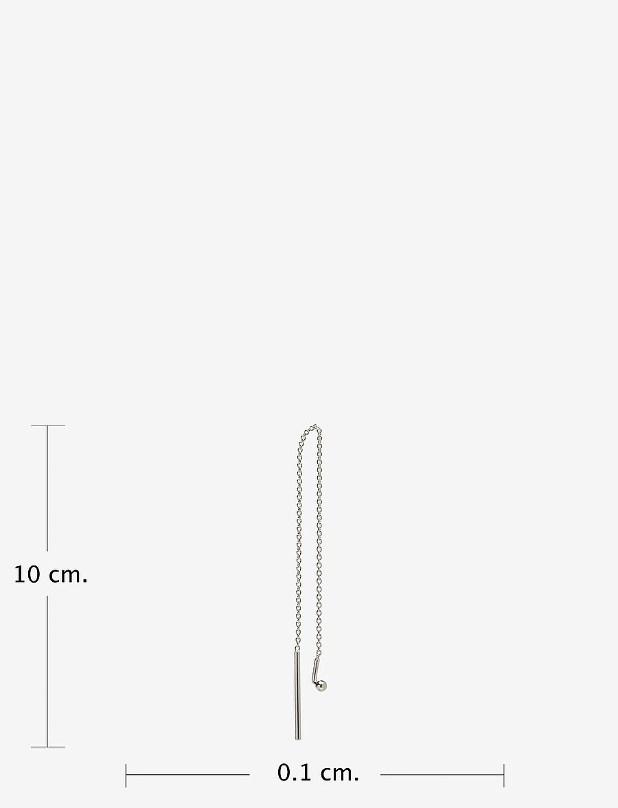 Design Letters - EARRING CHAIN - pendant earrings - silver - 1