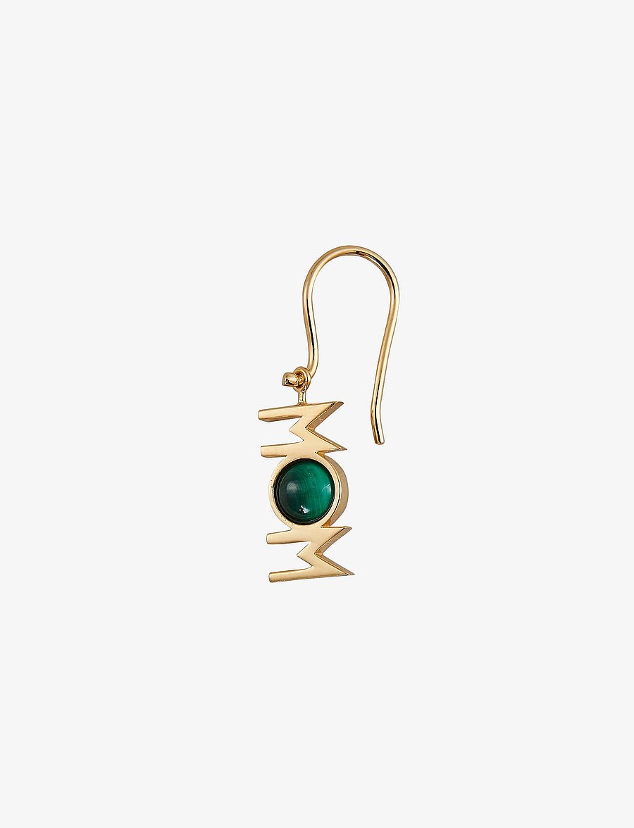 Design Letters - Great Mom Ear hanger (1 pcs) - ohrhänger - green - 1