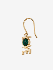 Design Letters - LOVE Ear hanger Gold (1 pcs) - pendant earrings - malachite - 0