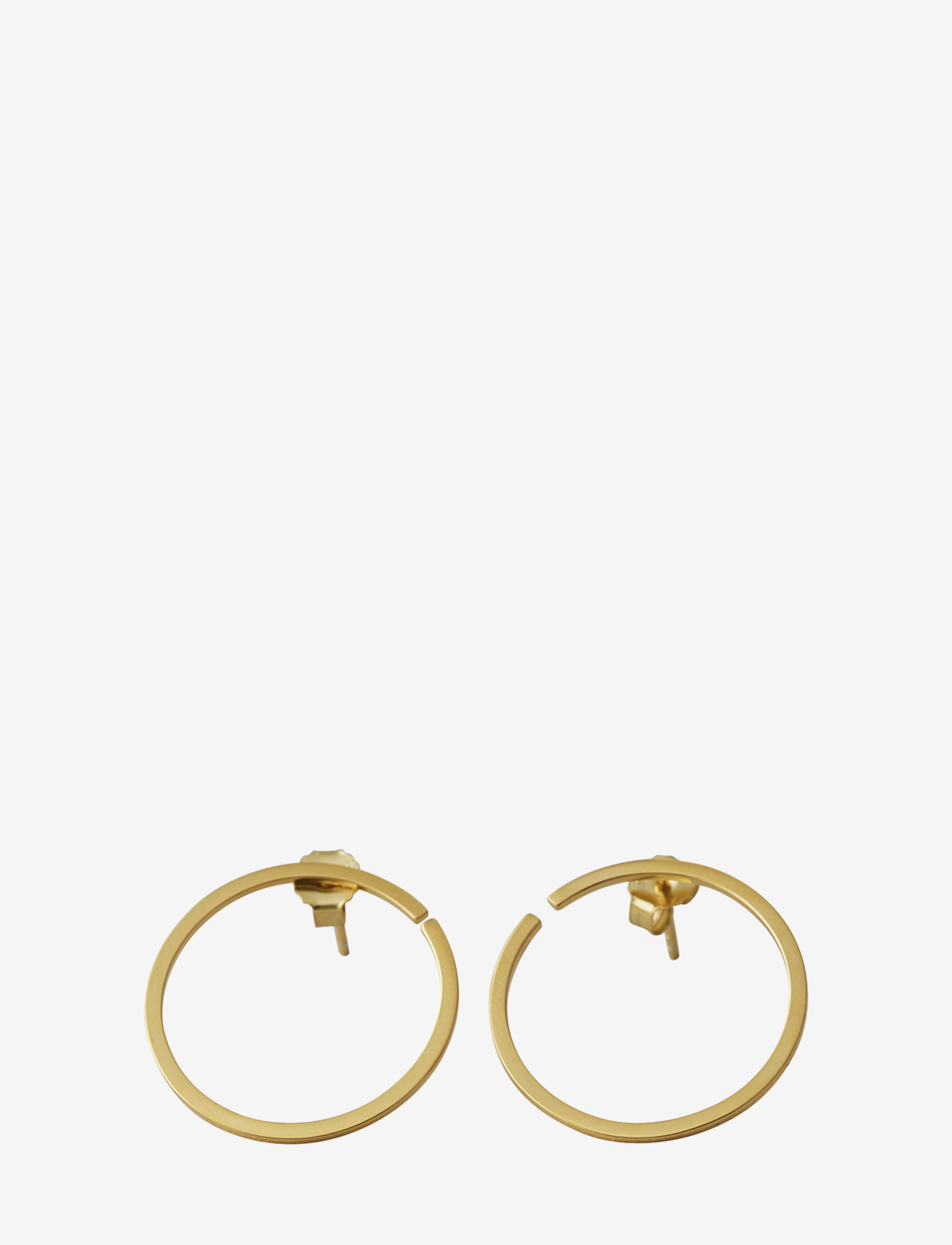 Design Letters - Earring hoops 24mm Gold (Set of 2 pcs) - gold - 1