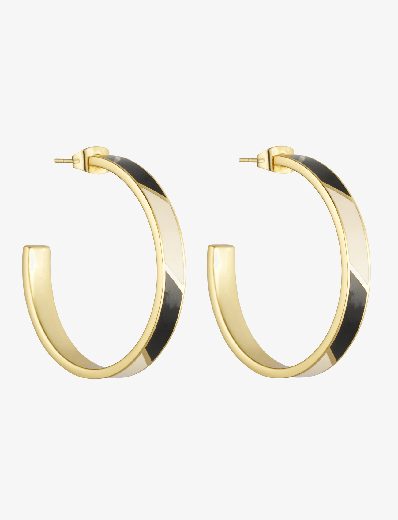 Striped Candy Earrings (set of 2 pcs) - BLACK + A055