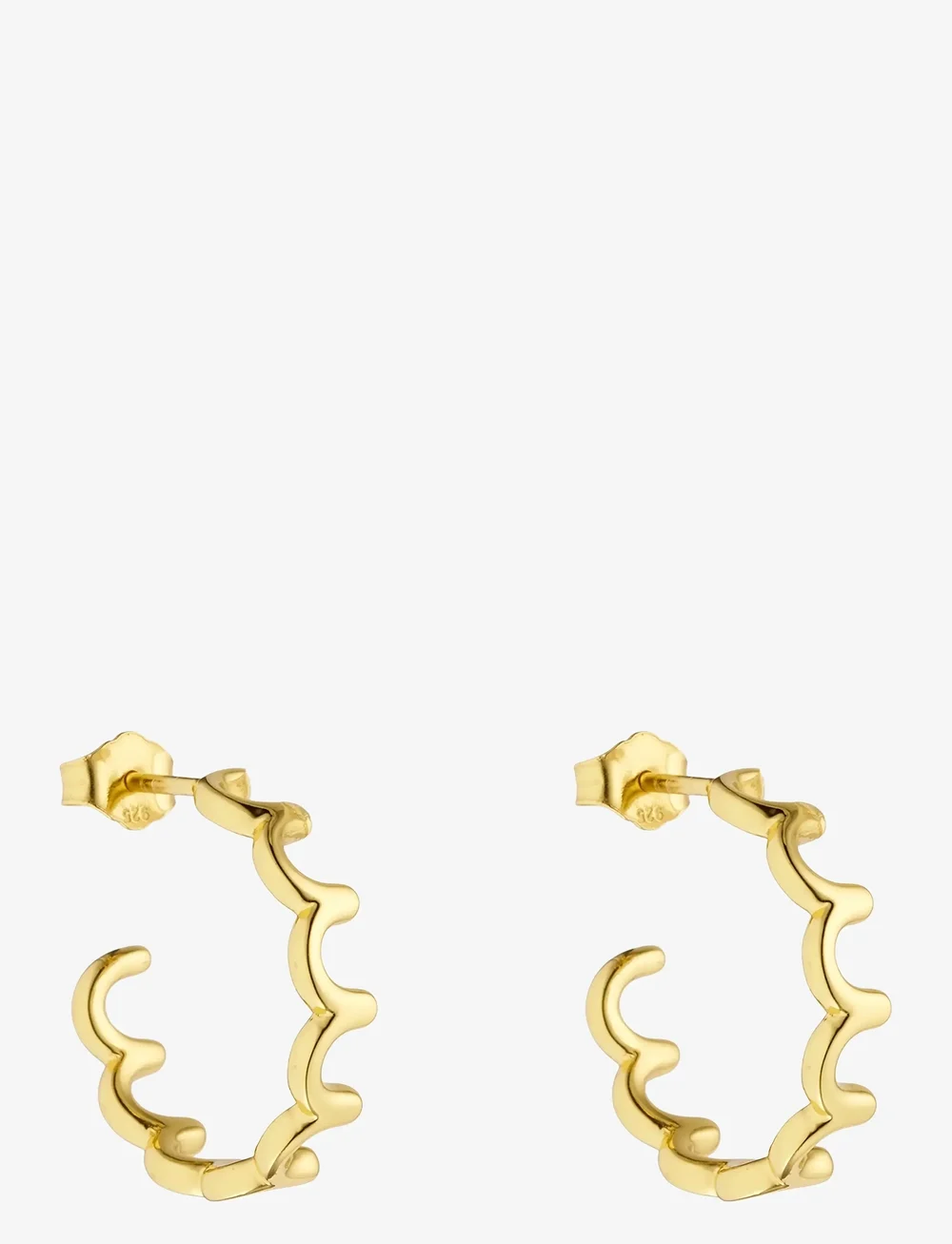 Design Letters - Lace Earring hoop (set of 2 pcs) - hoops - gold - 1