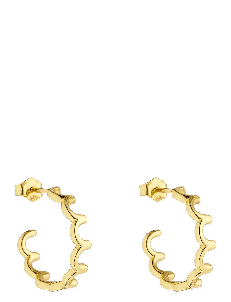 Design Letters - Lace Earring hoop (set of 2 pcs) - hoops - gold - 1