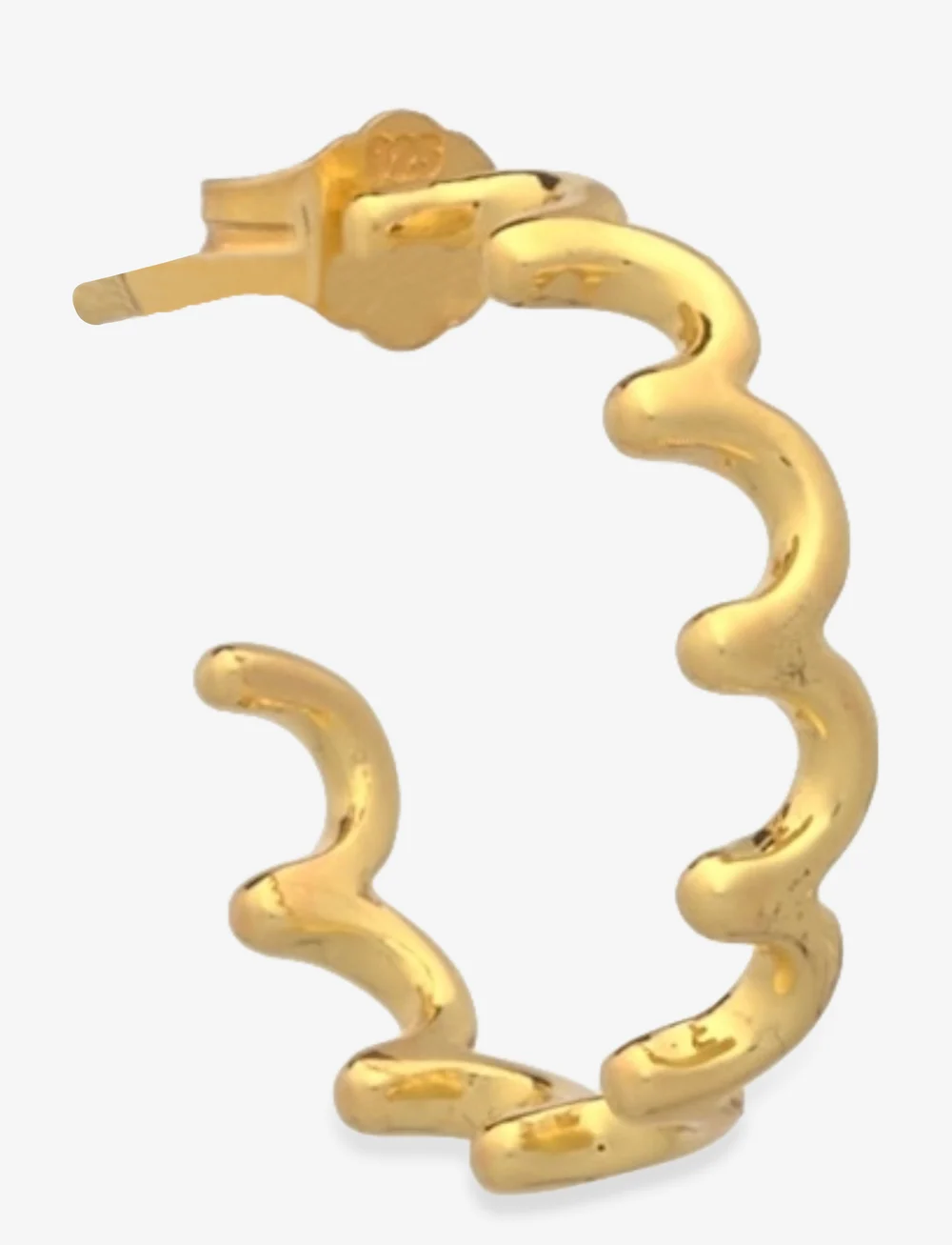 Design Letters - Lace Earring hoop (set of 2 pcs) - hoops - gold - 4