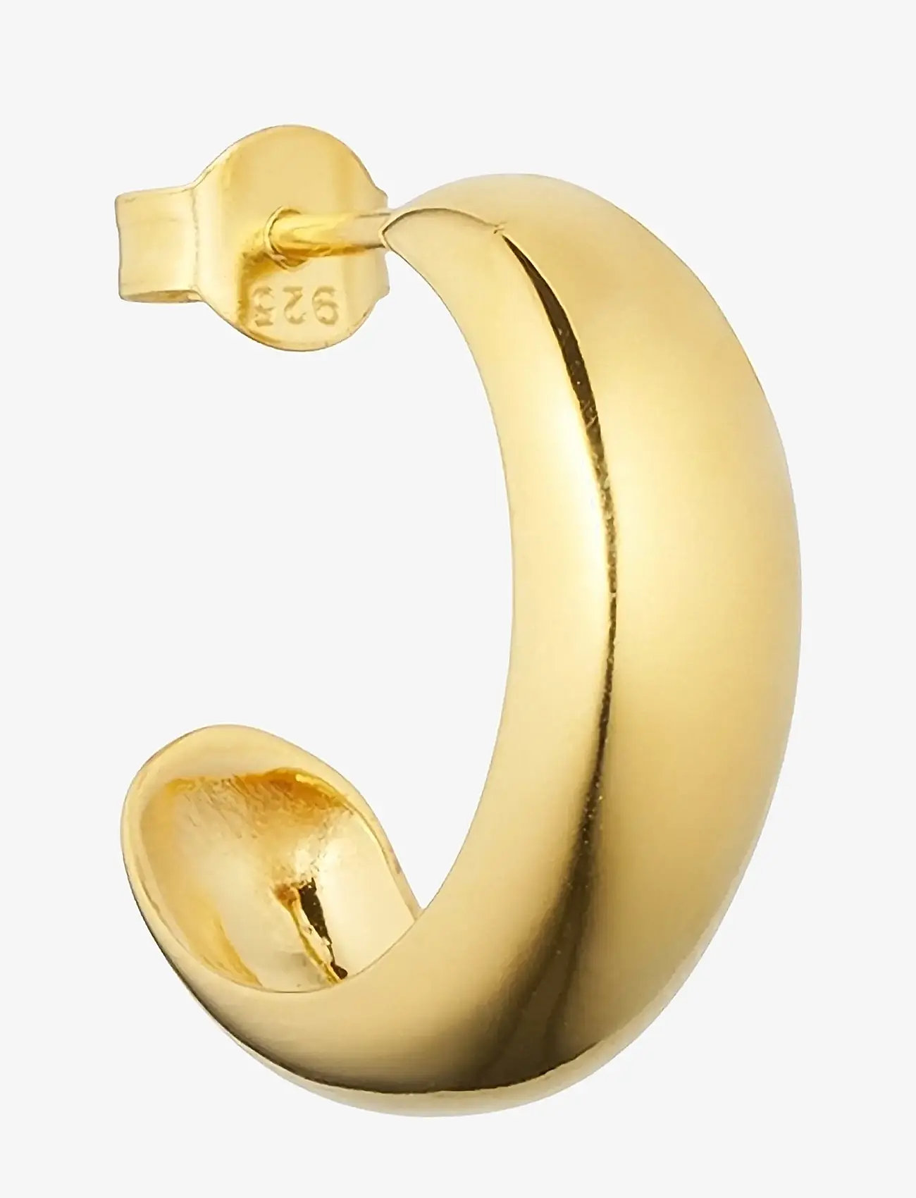 Design Letters - Chunky Rainbow Hoop 8mm Gold plated (1 pcs) - enkelte øreringe - gold - 1