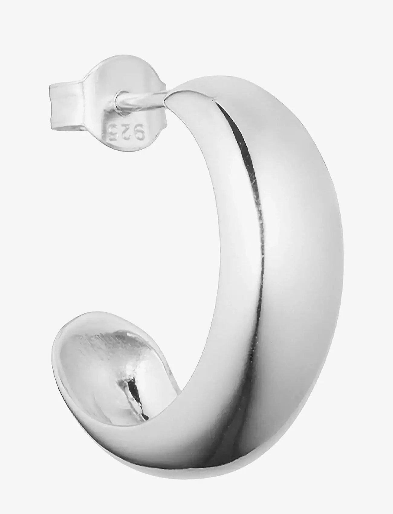 Design Letters - Chunky Rainbow Hoop 8mm Silver (1 pcs) - enkelte øreringe - silver - 1