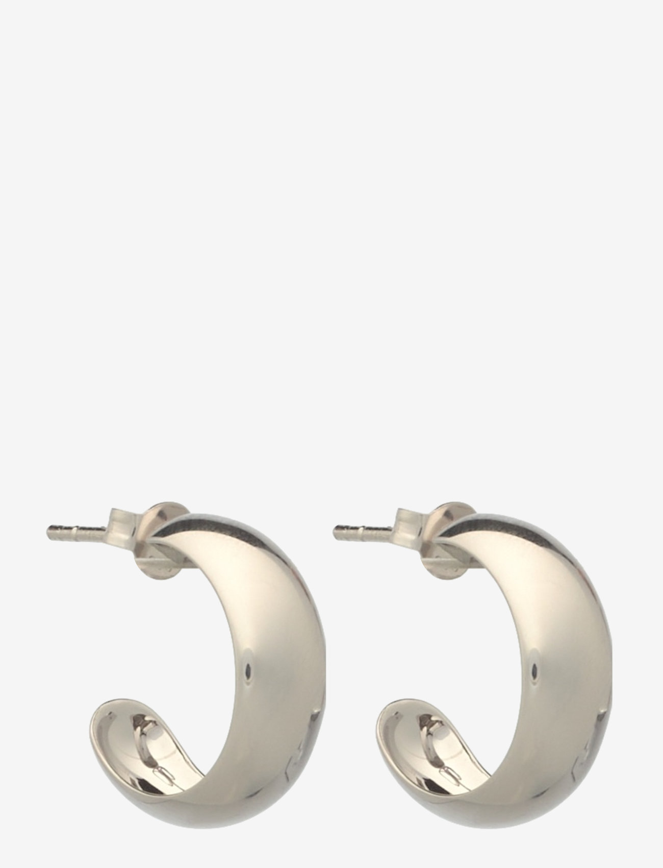 Design Letters - Chunky Rainbow Hoop 8mm Silver (1 pcs) - enkelte øreringe - silver - 4