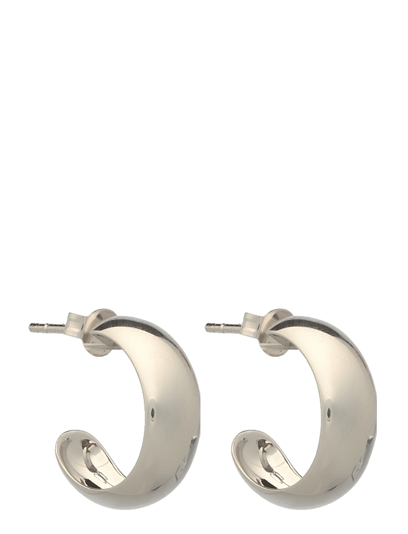 Design Letters - Chunky Rainbow Hoop 8mm Silver (1 pcs) - enkelte øreringe - silver - 4
