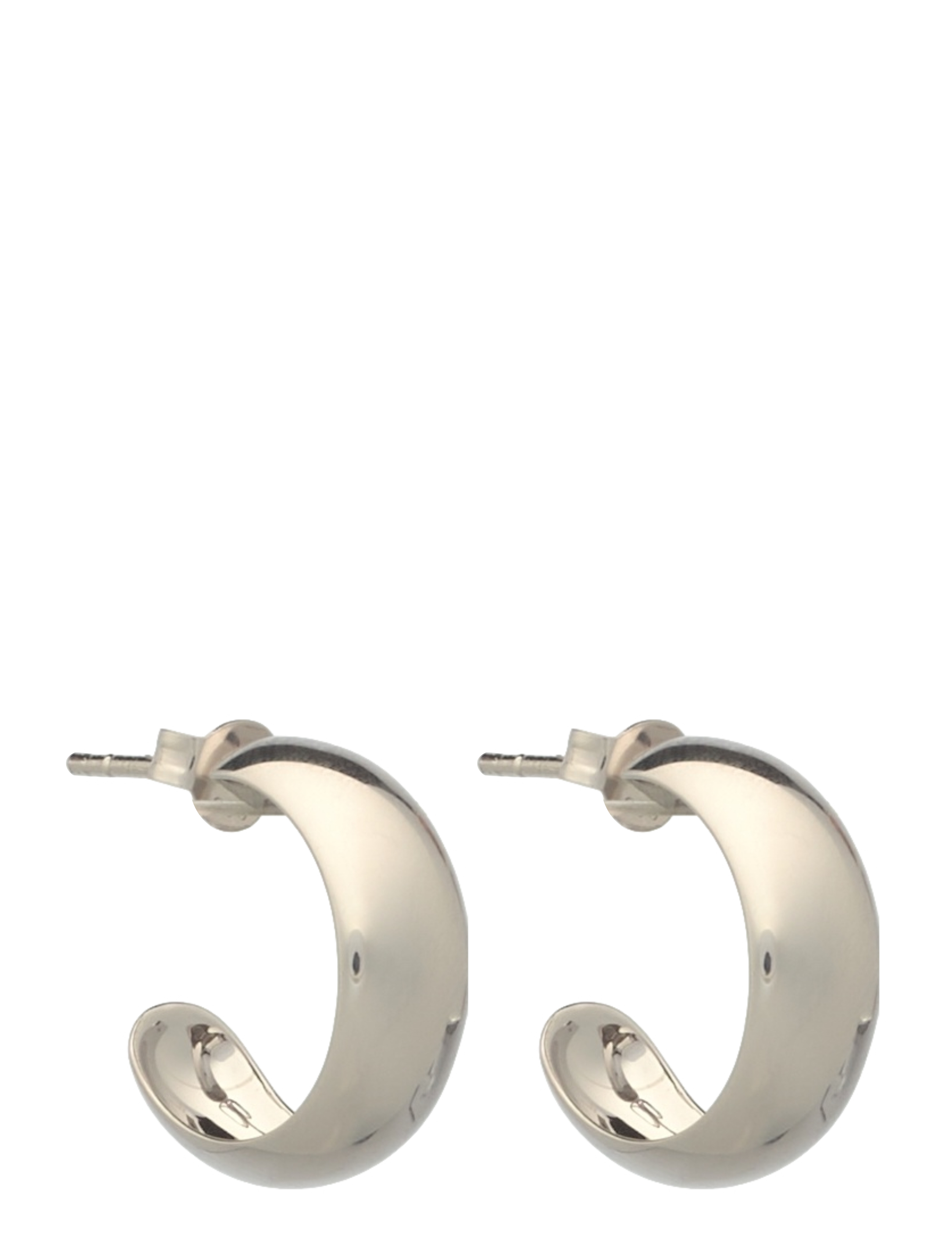 Design Letters - Chunky Rainbow Hoop 8mm Silver (1 pcs) - einzelpackung ohrring - silver - 4