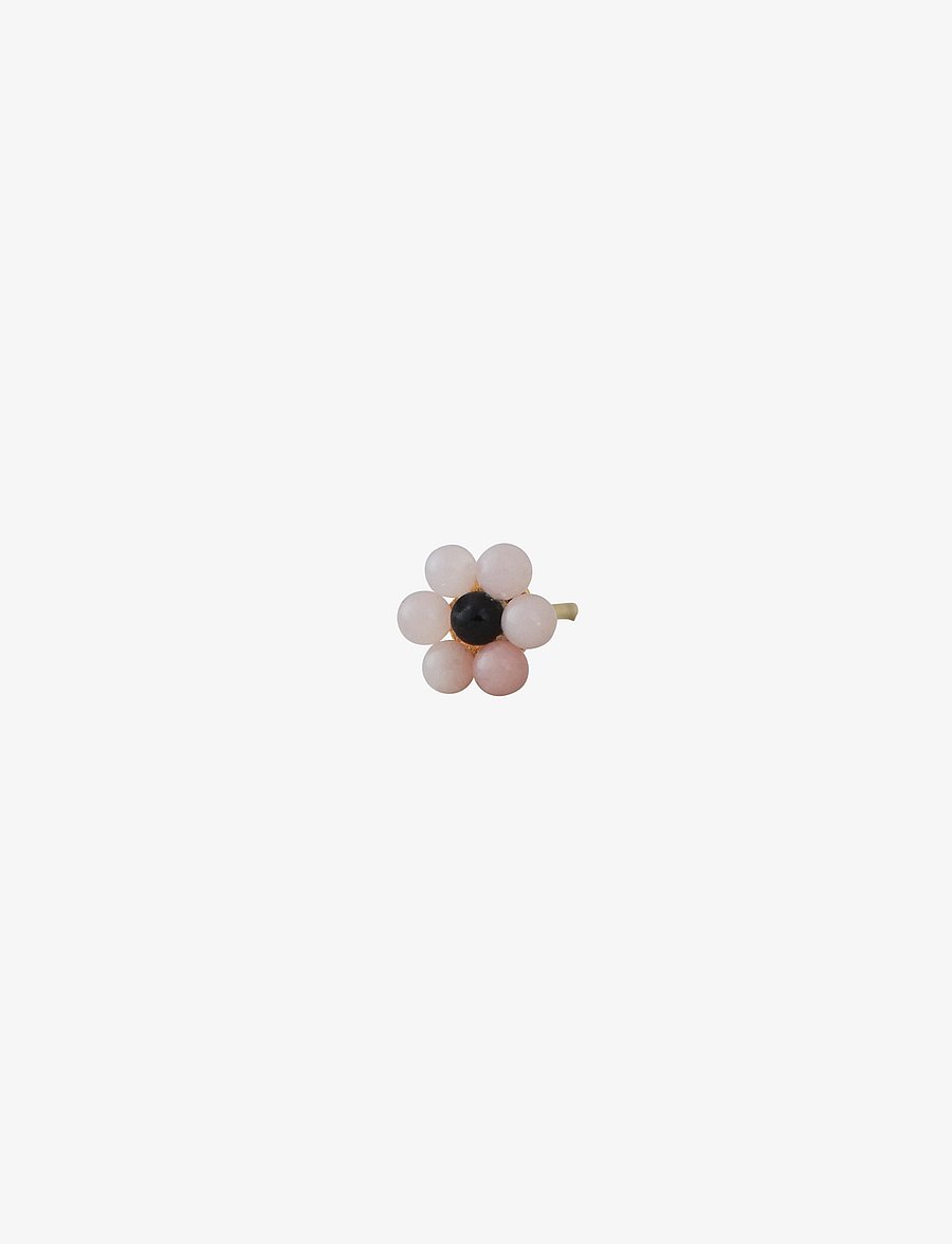 Design Letters - My Flower Earring Stud 7mm Gold 1 pcs - pink - 1