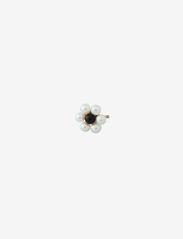 My Flower Earring Stud 7mm w. Freshwater Pearls 1pcs - GOLD