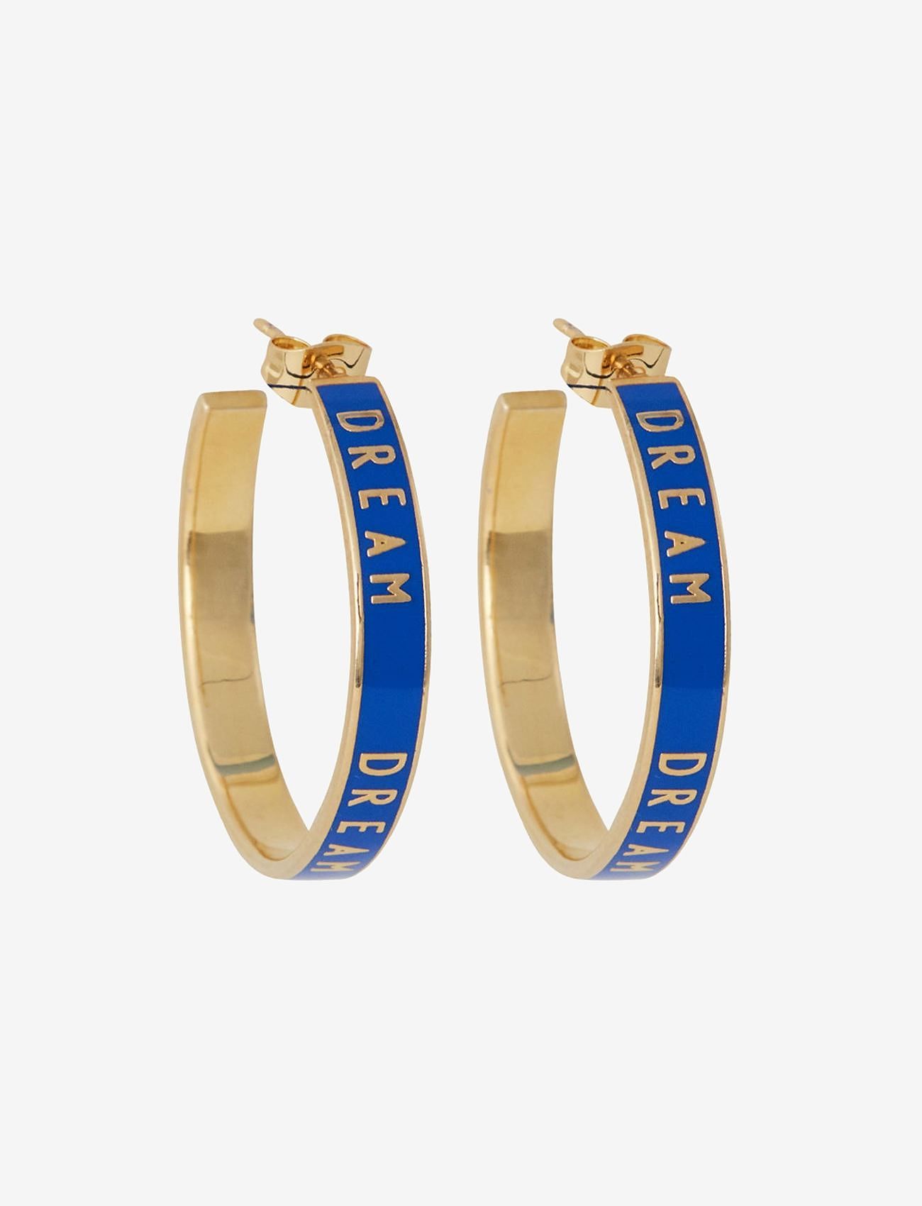 Design Letters - Word Candy Earrings Ø35mm (set of 2 pcs) - cobalt blue 2728c - 0