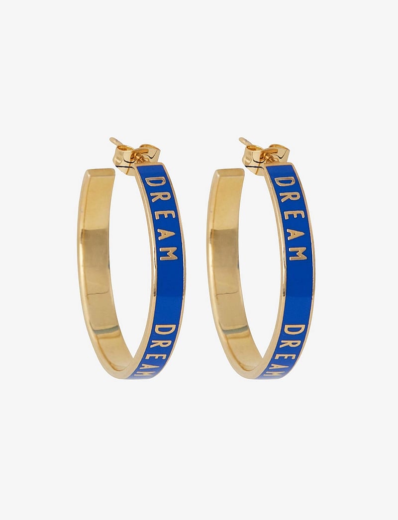 Design Letters - Word Candy Earrings Ø35mm (set of 2 pcs) - cobalt blue 2728c - 0