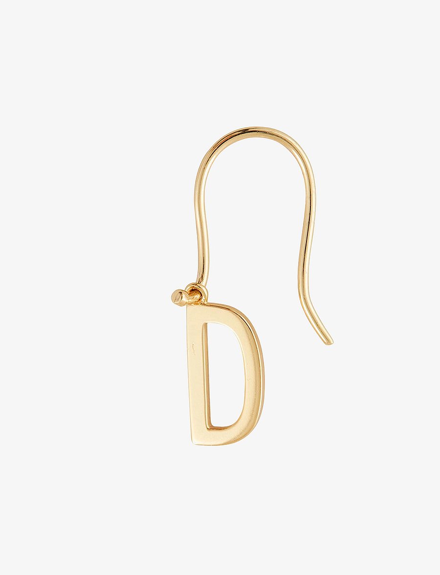 Design Letters - Initial Ear Hanger (A-Z) - einzelner ohrring - gold - 1