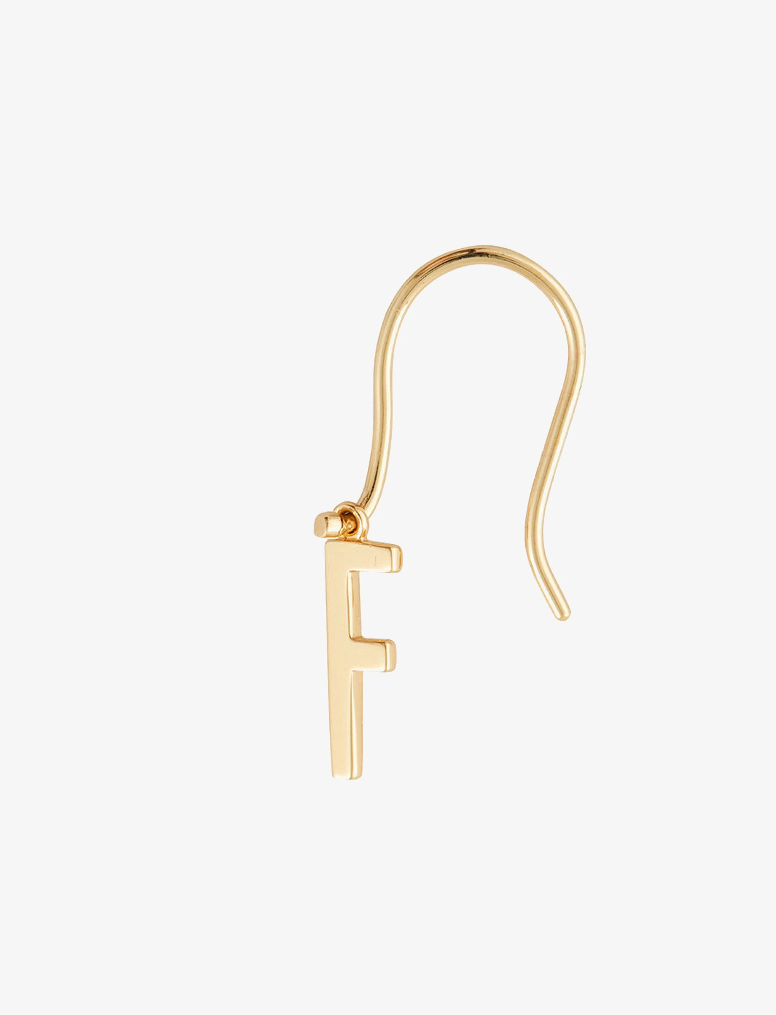 DESIGN LETTERS Initial Ear Hanger (A-Z) Gold - One Size 2 - Damen