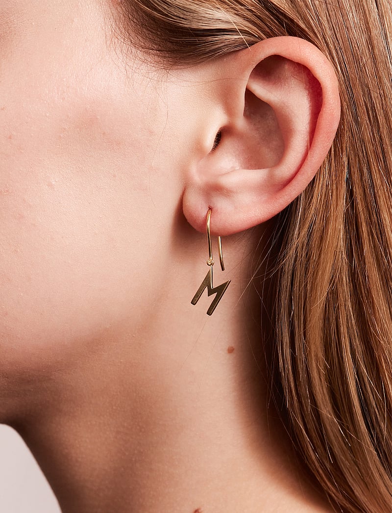 Design Letters - Initial Ear Hanger (A-Z) - Üksikud kõrvarõngad - gold - 0