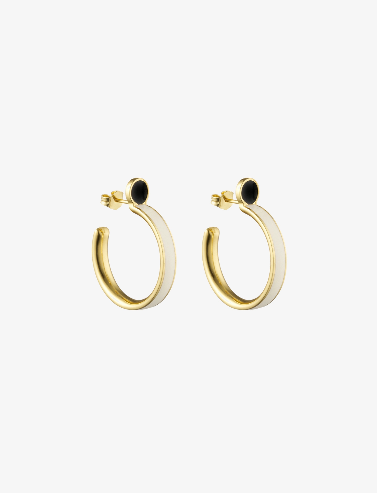 Design Letters Rainbow Dot Hoops - Accessoires - BLACK / black