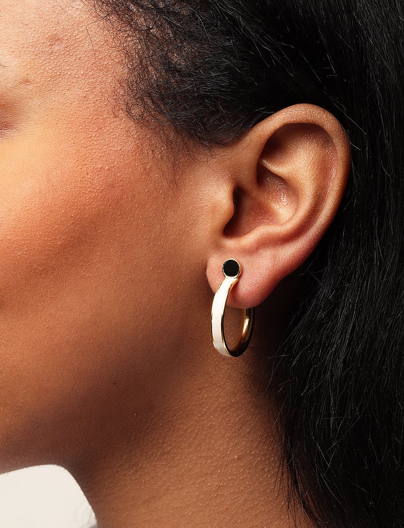 Design Letters - Rainbow Dot Hoops - hoops - black - 0