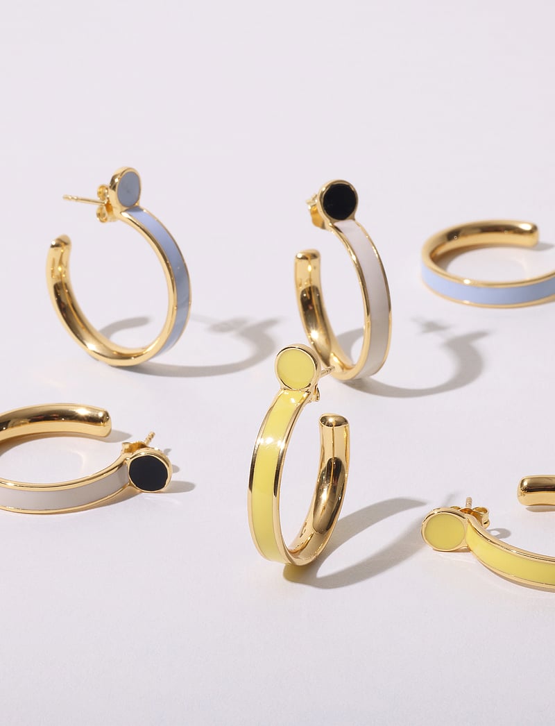 Design Letters - Rainbow Dot Hoops - hoops - black - 2