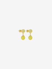 Design Letters - Ball Beads Earhangers (Set of 2pcs) - studs örhängen - yellow kc-07 - 0
