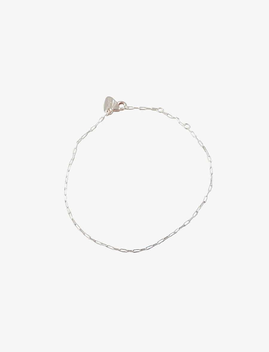 Design Letters - Square link bracelet - chain bracelets - silver - 0
