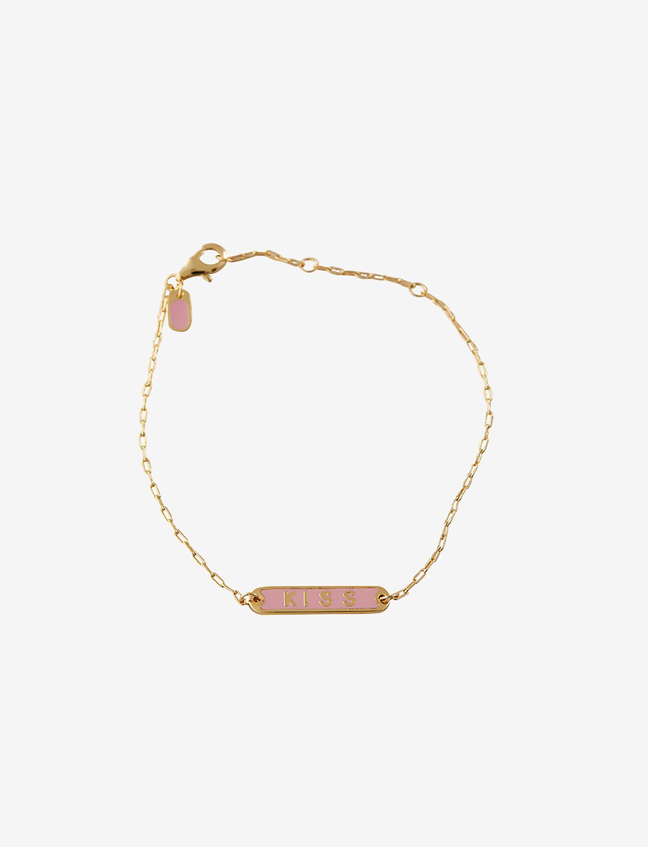 Design Letters - Word Candy Tag Bracelet - kettingarmbanden - pink a096 - 0