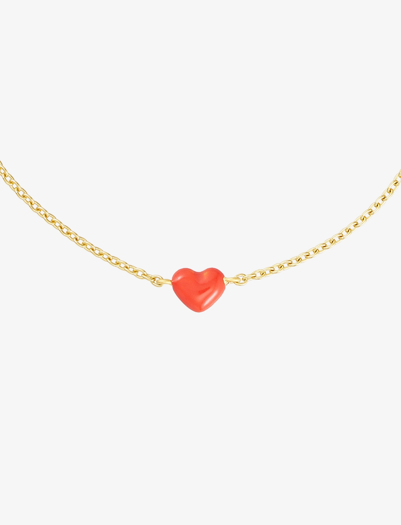 Design Letters - Little Big Love Bracelet - Goldplated - grandininės apyrankės - deep sea coral 2032c - 2