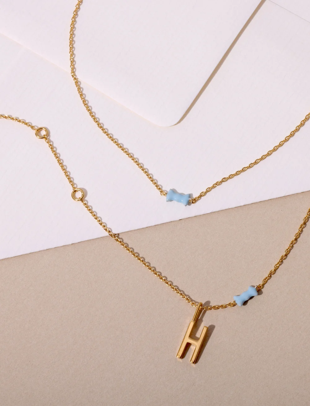 Design Letters - Bow tie Bracelet - chain bracelets - blue - 3