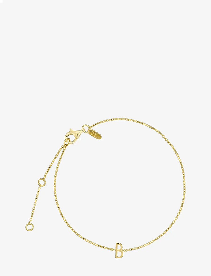 Design Letters - Archetype Bracelet - A-Z Gold plated - kettenarmbänder - gold - 1