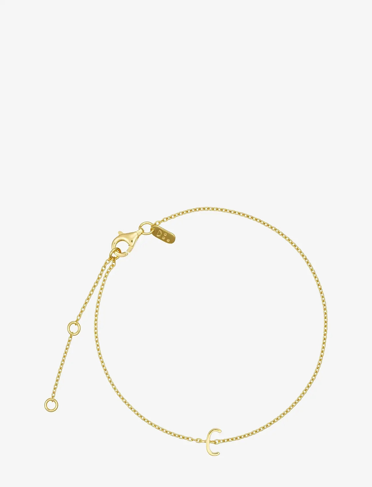 Design Letters - Archetype Bracelet - A-Z Gold plated - kædearmbånd - gold - 1
