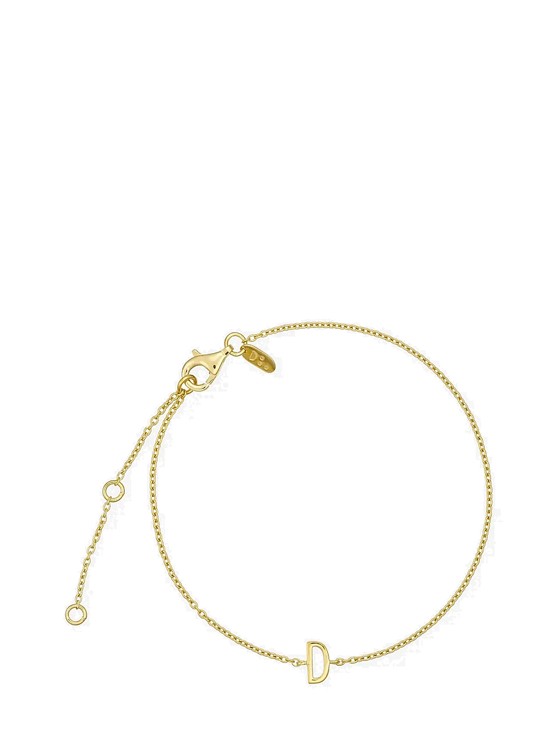 Design Letters - Archetype Bracelet - A-Z Gold plated - kædearmbånd - gold - 1