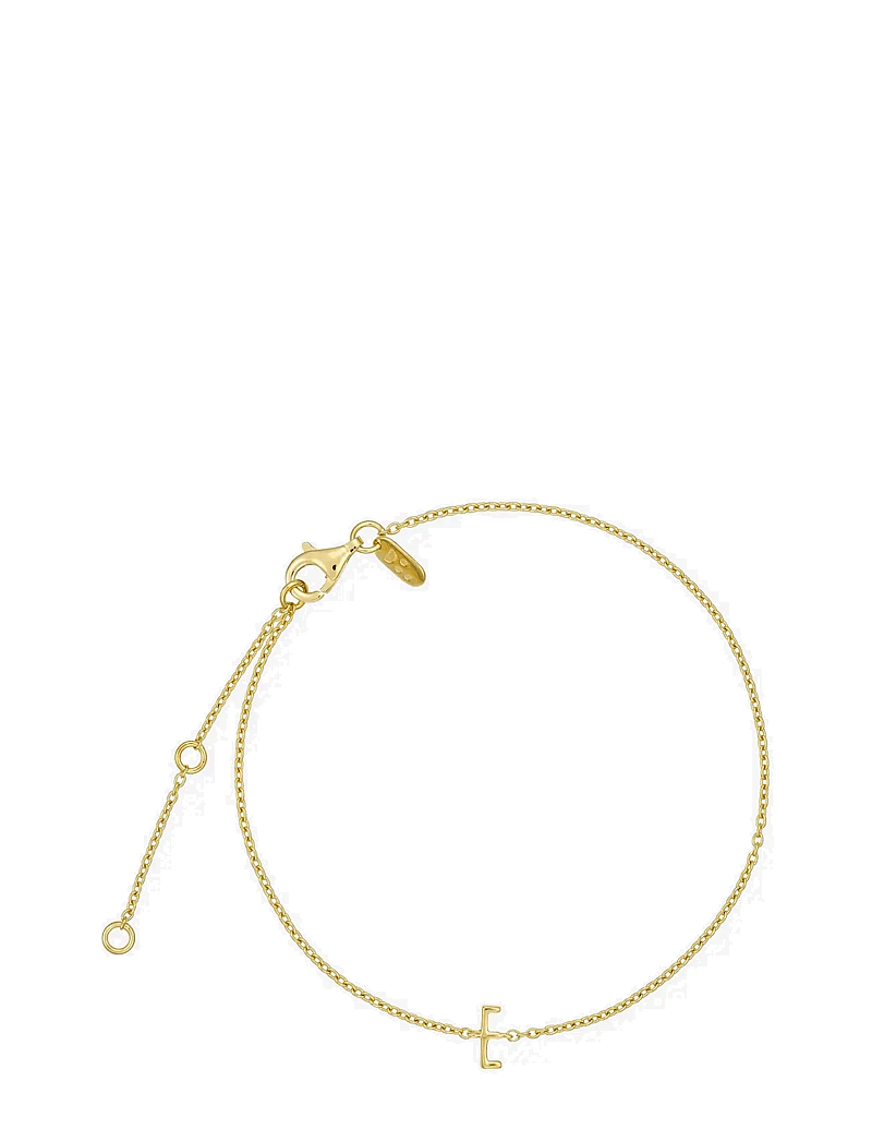 Design Letters - Archetype Bracelet - A-Z Gold plated - kædearmbånd - gold - 1