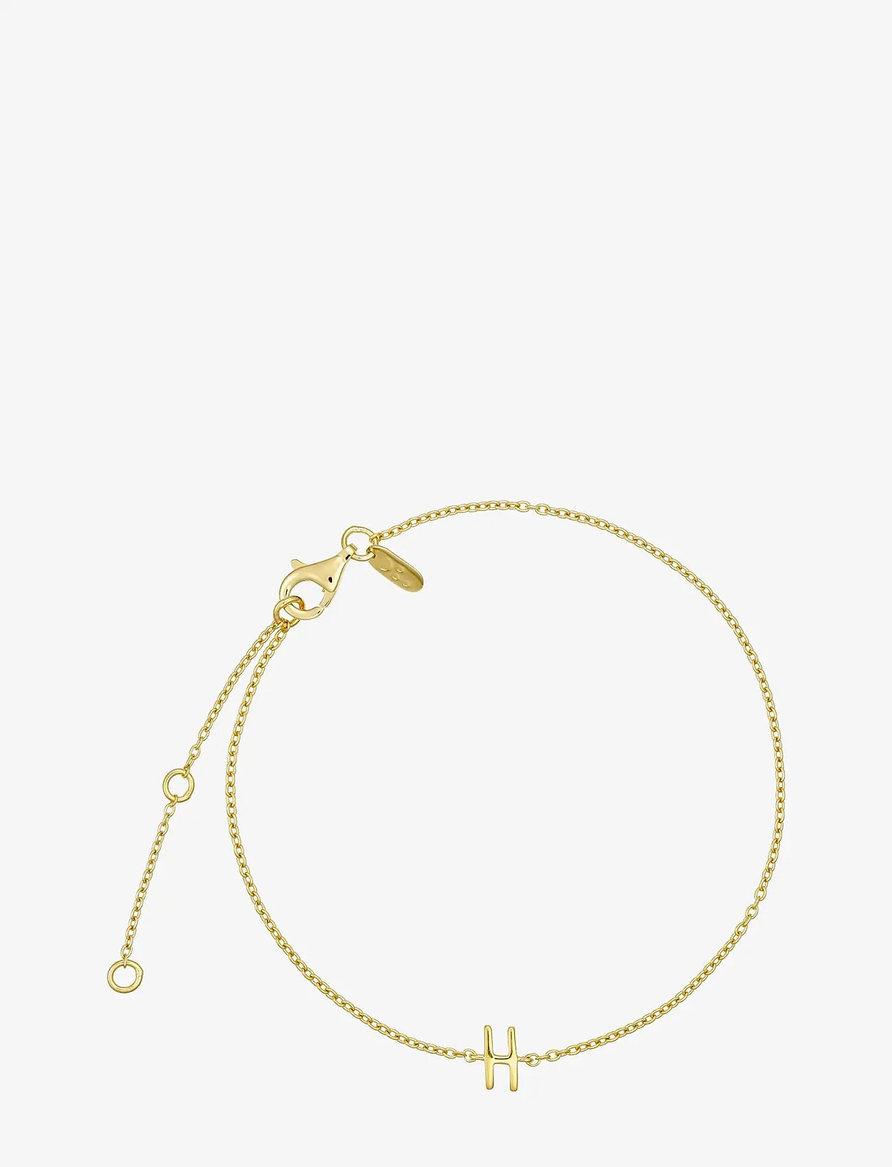 Design Letters - Archetype Bracelet - A-Z Gold plated - kædearmbånd - gold - 1