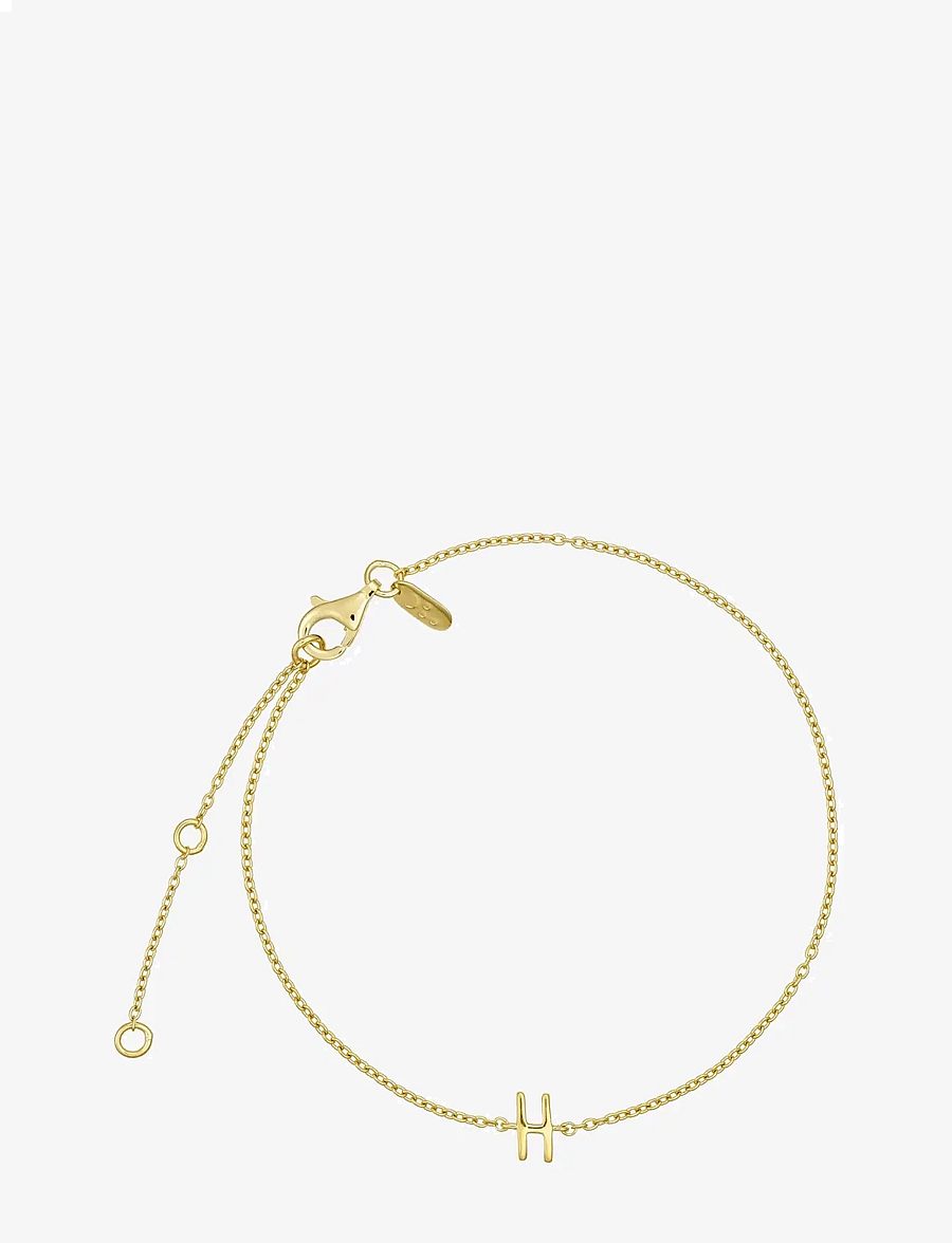 Design Letters - Archetype Bracelet - A-Z Gold plated - kettenarmbänder - gold - 1