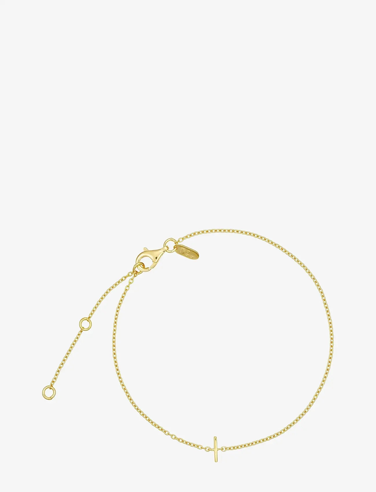 Design Letters - Archetype Bracelet - A-Z Gold plated - kædearmbånd - gold - 1