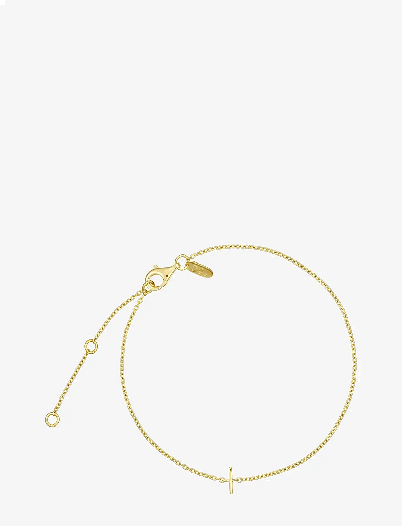 Design Letters - Archetype Bracelet - A-Z Gold plated - kædearmbånd - gold - 1