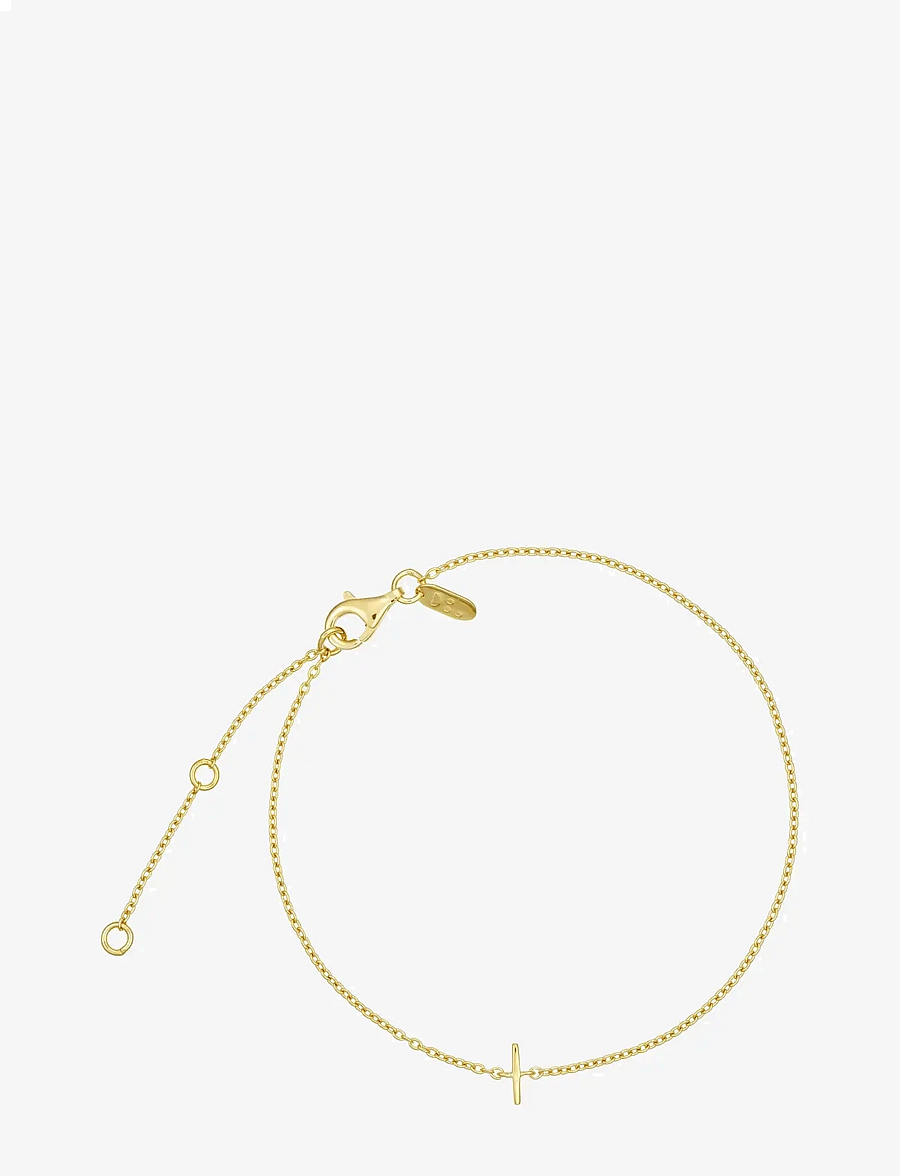 Design Letters - Archetype Bracelet - A-Z Gold plated - kettenarmbänder - gold - 1