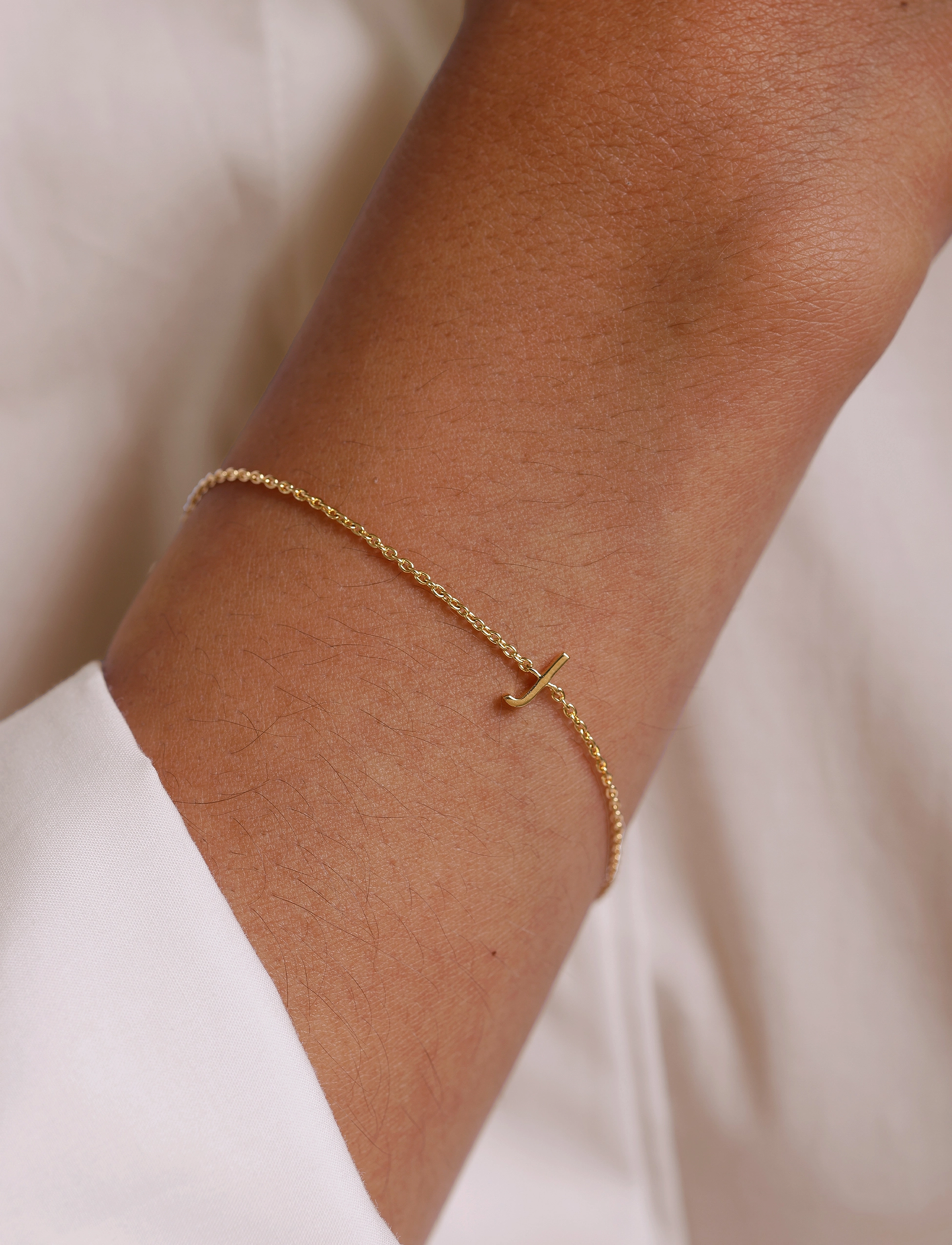 Design Letters Archetype Bracelet A-Z Gold Plated, L:21 cm, Bracelets, - Chain Frauen