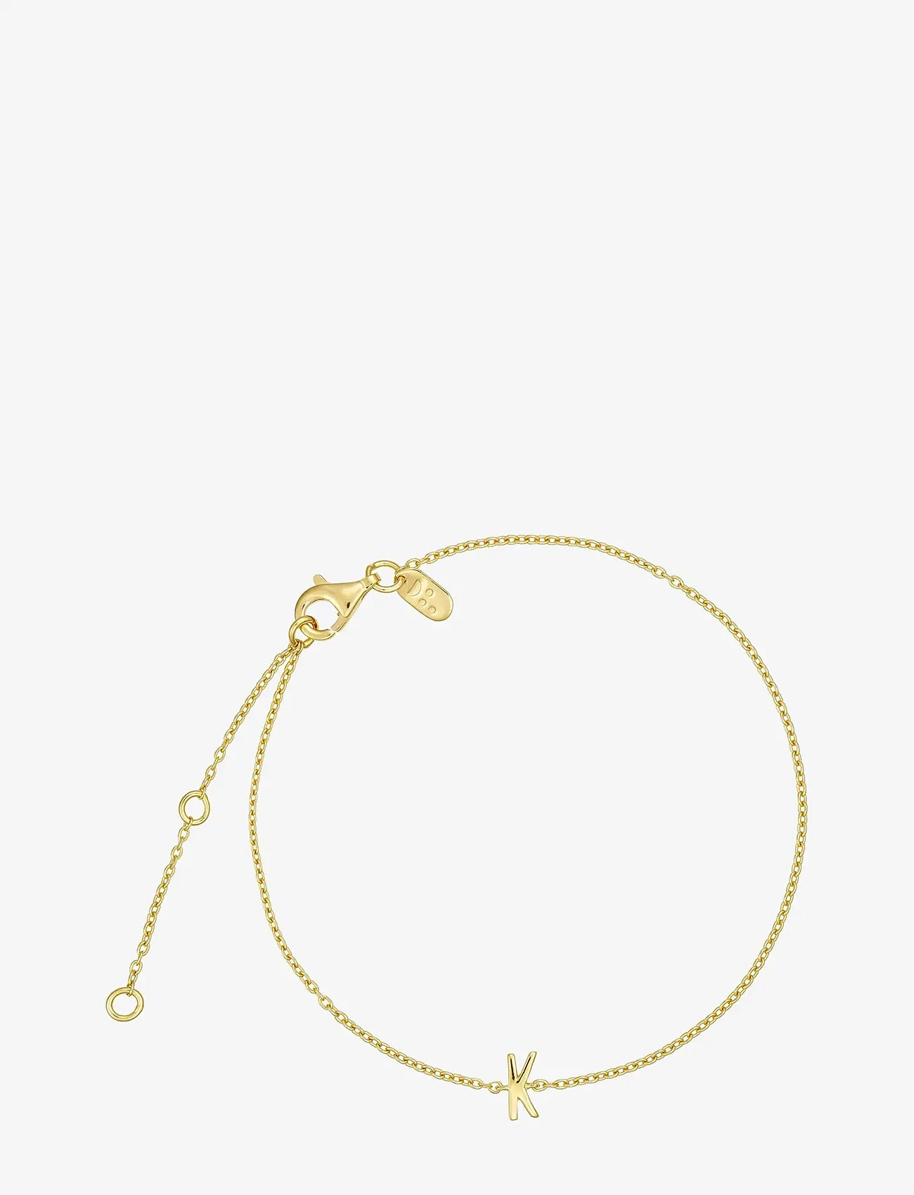 Design Letters - Archetype Bracelet - A-Z Gold plated - kædearmbånd - gold - 1