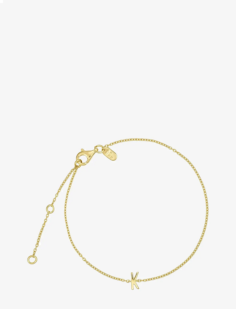 Design Letters - Archetype Bracelet - A-Z Gold plated - kædearmbånd - gold - 1