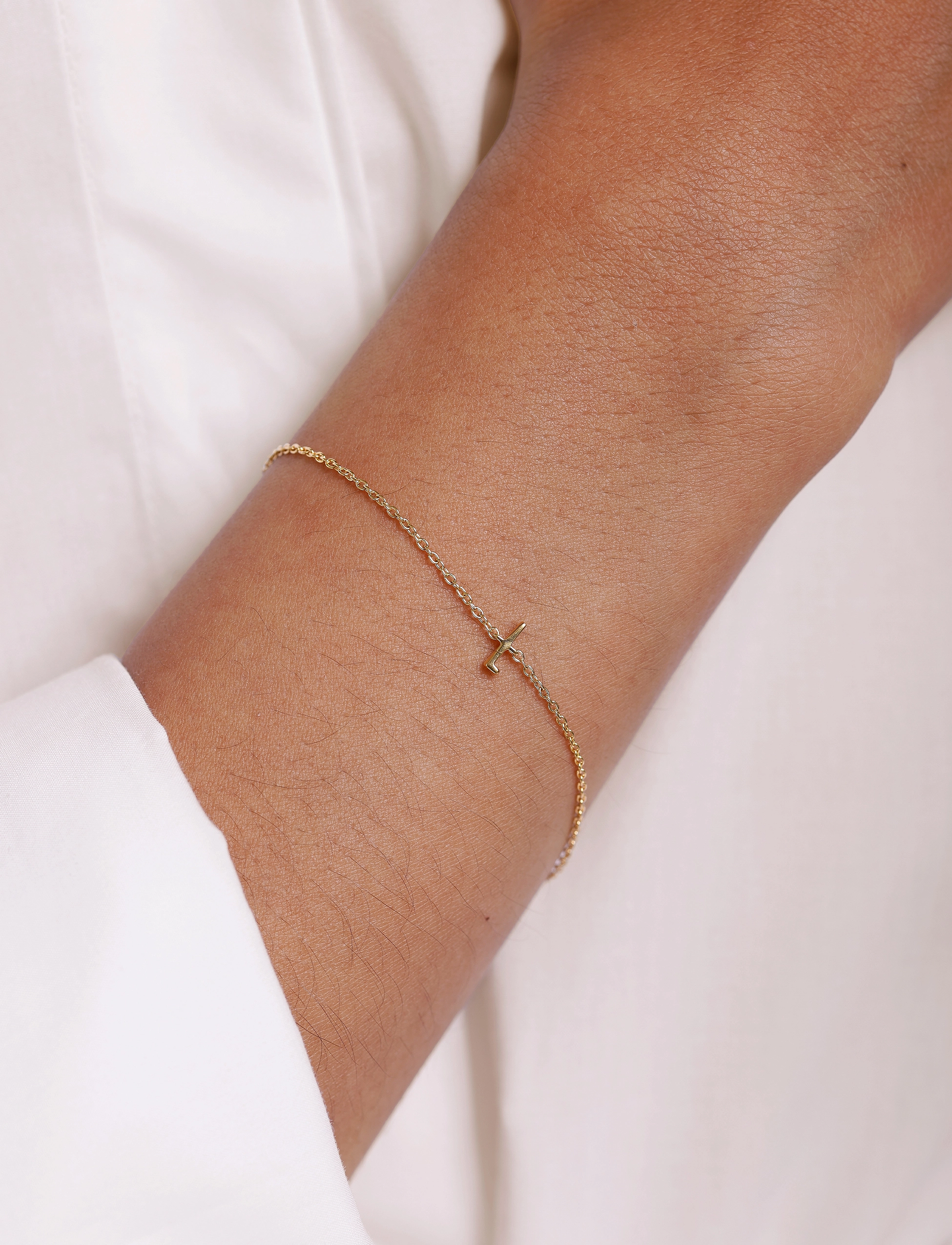 Design Letters Archetype Bracelet A-Z Gold Plated, One Size, Bracelets, - Chain Frauen