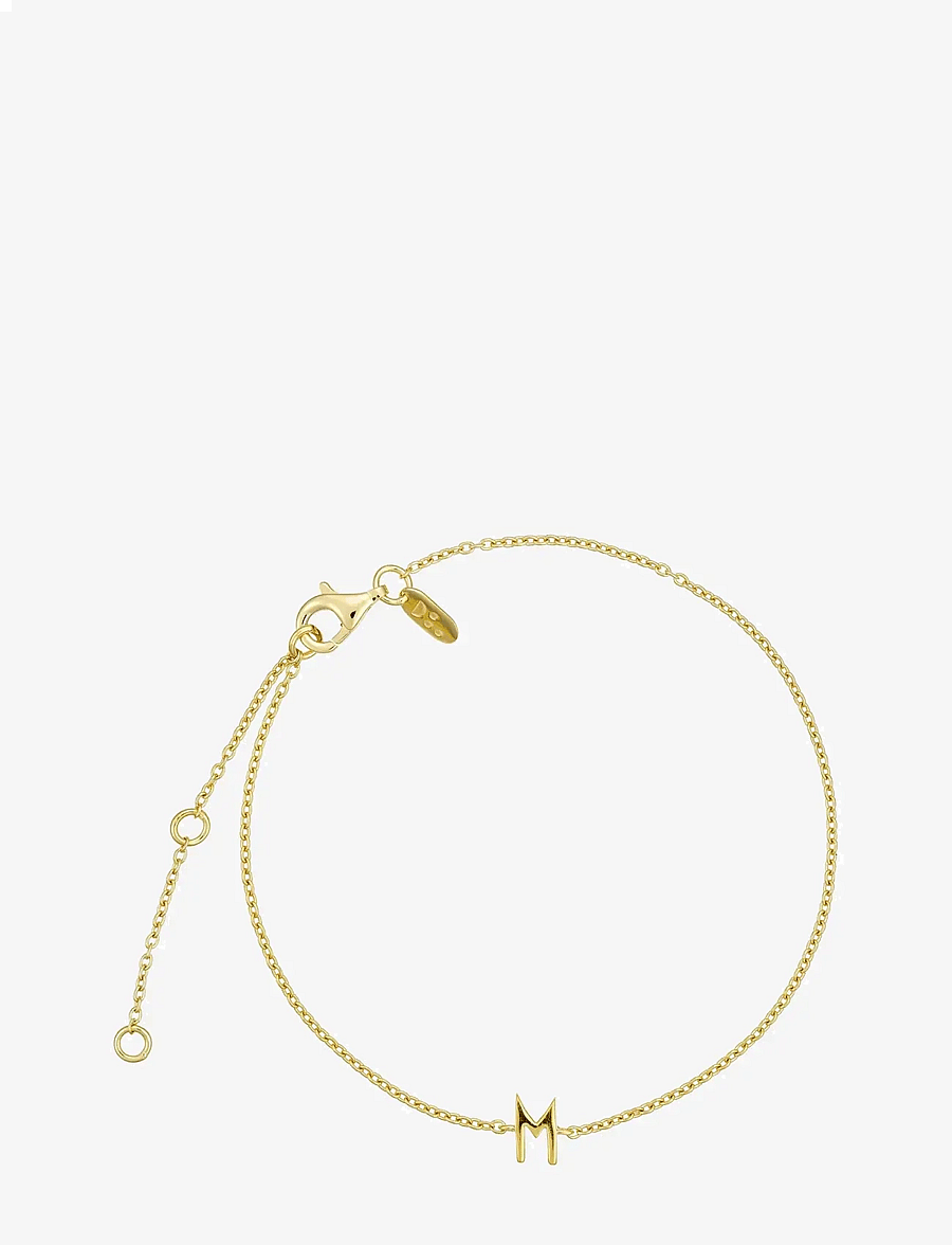 Design Letters - Archetype Bracelet - A-Z Gold plated - kettenarmbänder - gold - 1