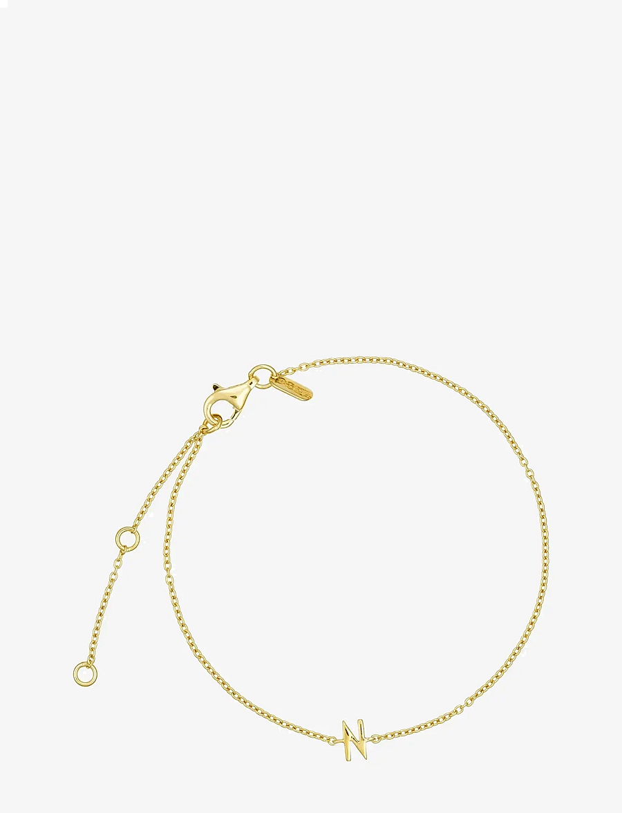 Design Letters - Archetype Bracelet - A-Z Gold plated - kettenarmbänder - gold - 1