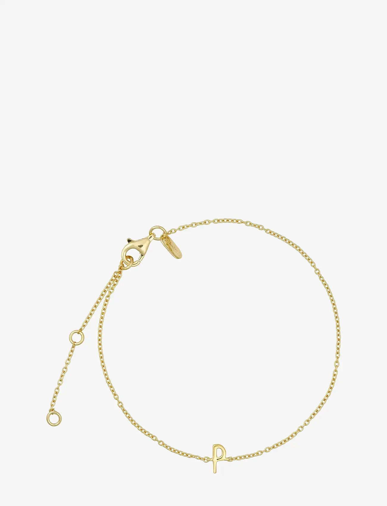 Design Letters - Archetype Bracelet - A-Z Gold plated - kædearmbånd - gold - 1