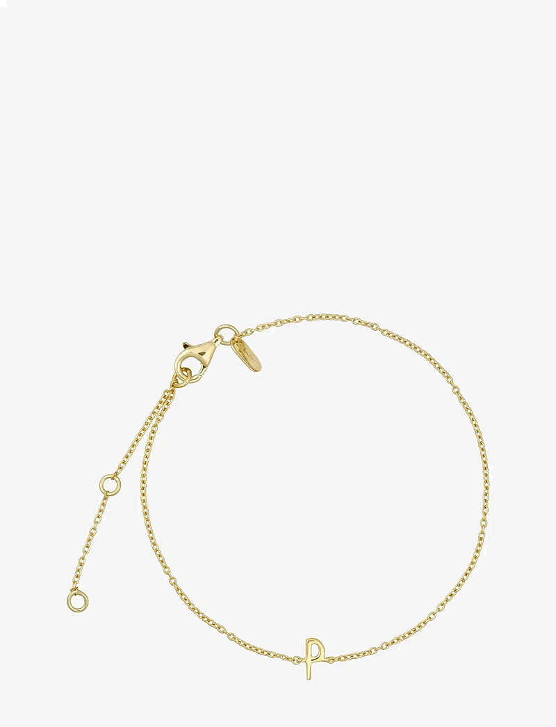 Design Letters - Archetype Bracelet - A-Z Gold plated - kædearmbånd - gold - 1