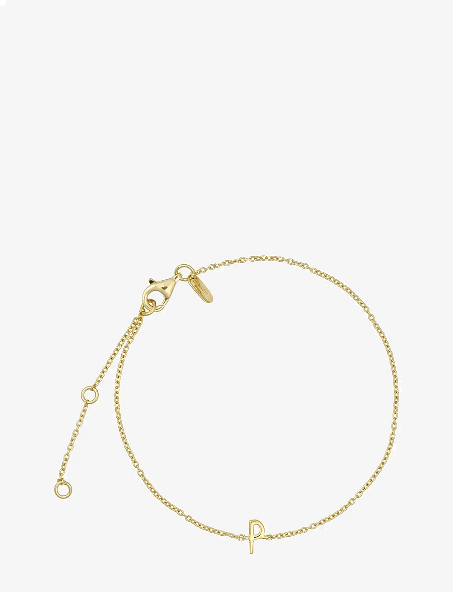 Design Letters - Archetype Bracelet - A-Z Gold plated - kettenarmbänder - gold - 1