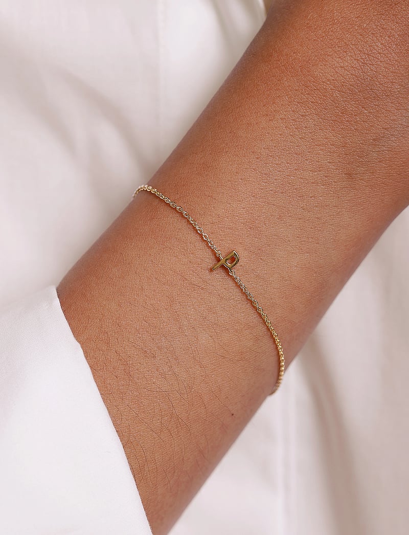 Design Letters - Archetype Bracelet - A-Z Gold plated - kædearmbånd - gold - 0