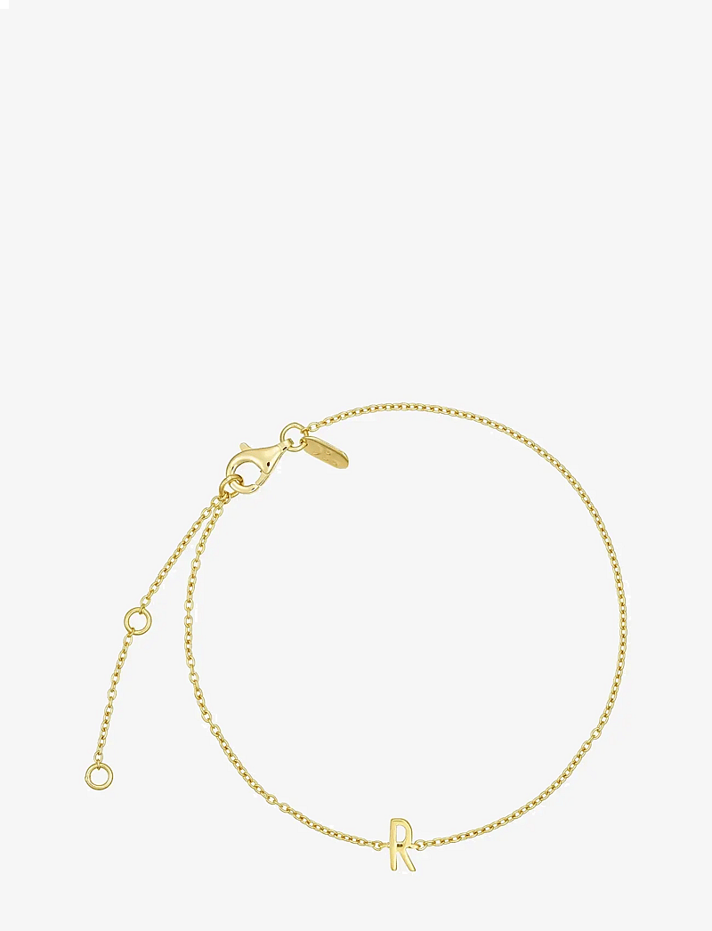 Design Letters - Archetype Bracelet - A-Z Gold plated - kædearmbånd - gold - 1