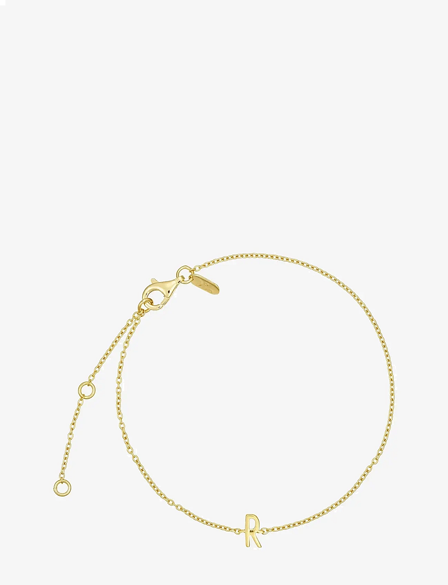Design Letters - Archetype Bracelet - A-Z Gold plated - kettenarmbänder - gold - 1