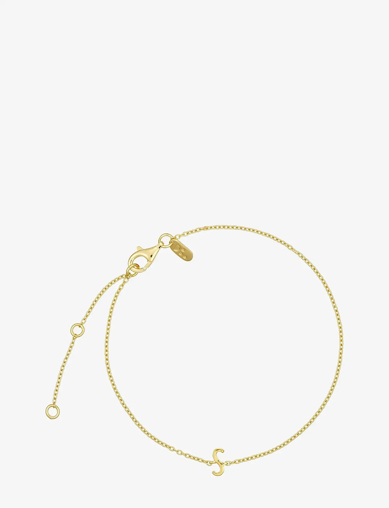 Design Letters - Archetype Bracelet - A-Z Gold plated - kædearmbånd - gold - 1
